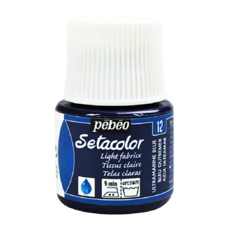 Pintura Pébéo Setacolor Tejidos Claros Azul Ultramar 45 ml