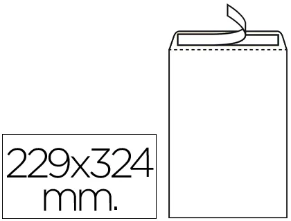 Liderpapel caja de 250 sobres blanco 90GR 229X324 MM Nº8