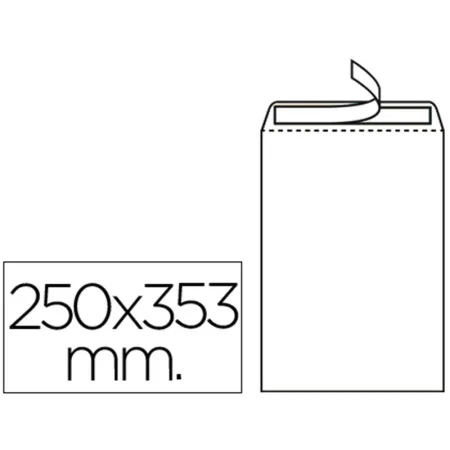 LIDERPAPEL CAJA DE 250 SOBRES BLANCO 90GR 250x353 MM Nº10