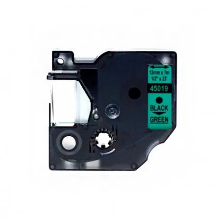 Cinta compatible DYMO D1 45019 / Verde negro / verde · S0720590