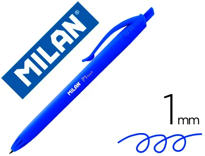 Boligrafo Milan P1 retractil azul