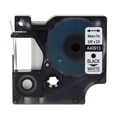 Cinta compatible DYMO D1 40913 / Blanco negro / blanco · S0720680