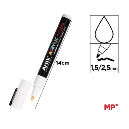 Rotulador Acrílico Blanco Artix