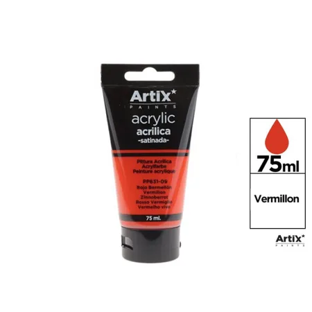 Pintura Acrílica Rojo Bermellón 75ML Artix