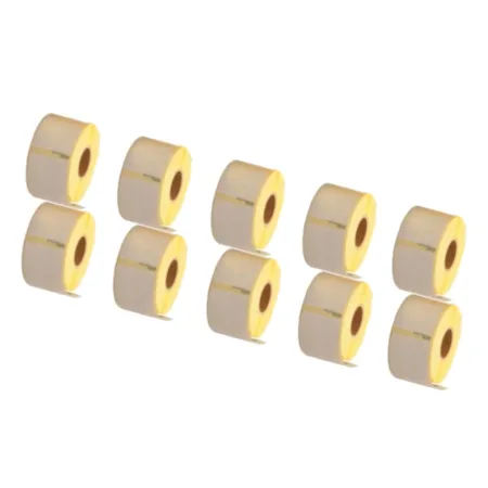Pack 10 packs de etiquetas compatibles DYMO LABELWRITER 99012 Etiquetas Dirección Grandes Papel Térmico blanco