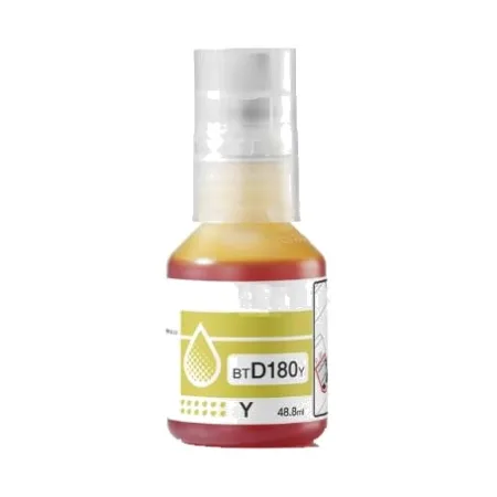 Cartucho de tinta compatible Brother BTD180Y Botella amarillo
