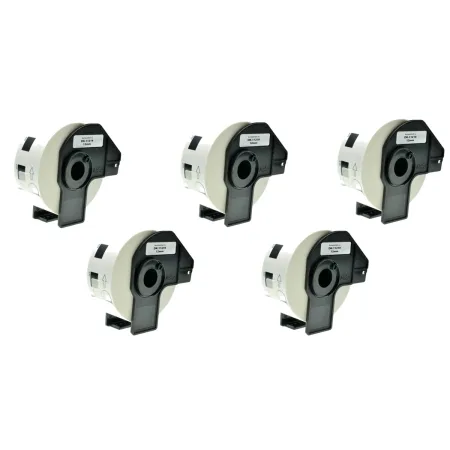 Pack 5 packs de etiquetas compatibles Brother DK-11219 Etiquetas Precortadas blanco