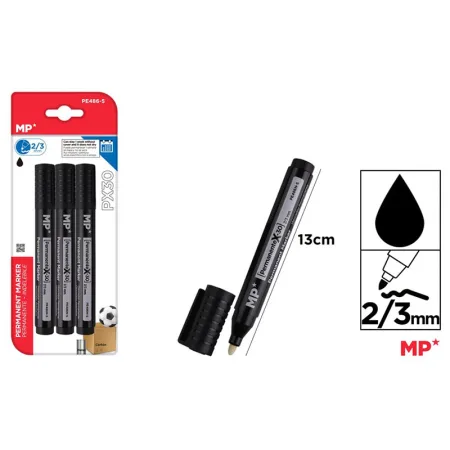 Pack Ahorro de 3 Marcadores Permanente Superior Negro MP