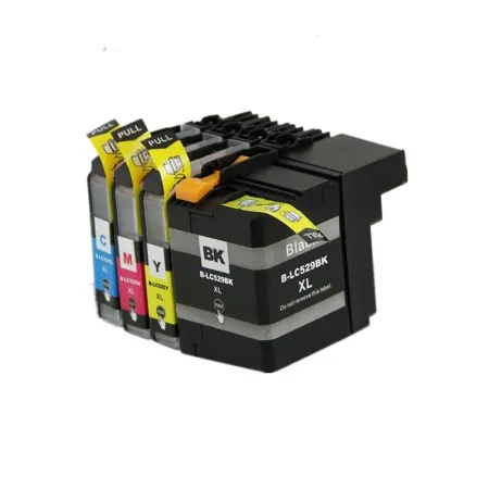 Pack 4 cartuchos de tinta compatibles Brother LC-525 XL/LC-529 XL amarillo, magenta, cian y negro