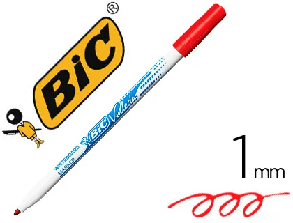 BIC ROTULADOR VELLEDA FINO PARA PIZARRA 1mm ROJO