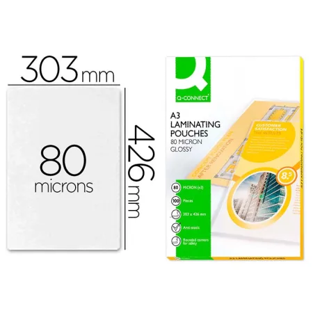 Bolsa de Plastificar 303x426mm 80mc Din A3 - 100 unidades