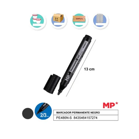 Marcador Permanente Superior Negro MP