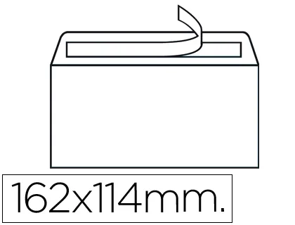 Liderpapel caja de 500 sobres autodex offset blanco 70GR. 114X162 MM n. 19