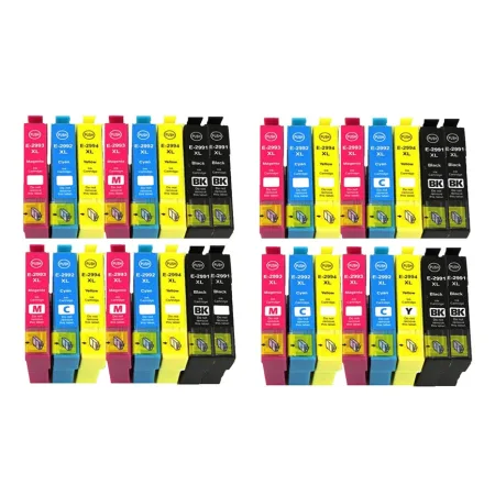 Pack 32 cartuchos de tinta compatibles Epson T2991 29XL/T2992 29XL/T2993 29XL/T2994 29XL negro, cian, magenta