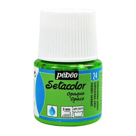 Pintura Pébéo Setacolor Opaco Verde Primavera 45 ml
