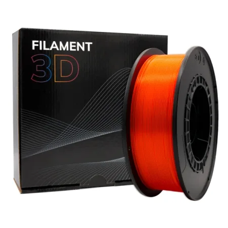 Filamento 3D - PLA - Color: Naranja Fluorescente - 1.75 mm / 1 kg