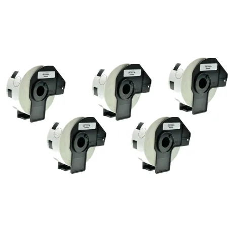 Pack 5 packs de etiquetas compatibles Brother DK-11218 Etiquetas Precortadas blanco