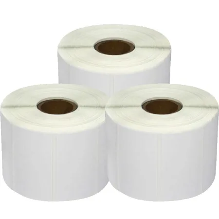 Pack 3 packs de etiquetas compatibles Zebra Etiquetas Perforadas 57x32 mm 1000 Unidades