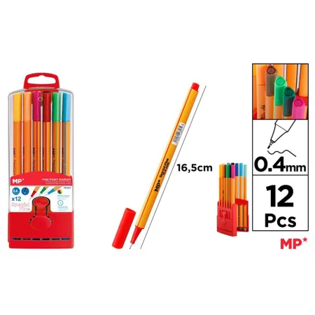 Pack de 12 Rotuladores de Punta Fina
