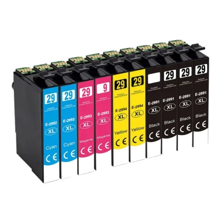 Pack 10 cartuchos de tinta compatibles Epson T2991 29XL/T2992 29XL/T2993 29XL/T2994 29XL negro, cian, magenta