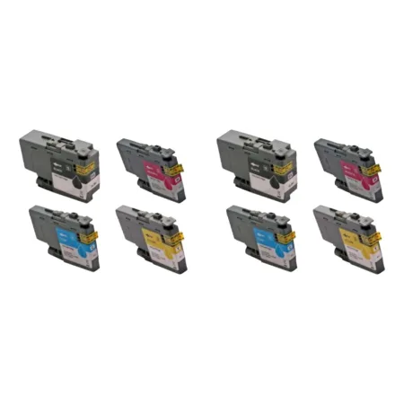 Pack 8 cartuchos de tinta compatibles Brother LC3235 XL / LC3233 amarillo, magenta, negro y cian