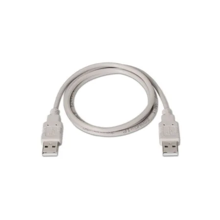 Cable USB 2.0 Tipo A Macho a A Macho 1.0m Color Beige Aisens