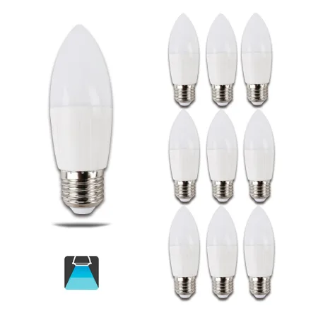 Bombilla LED A5 C37 / 6W E27 luz blanca 6400K (pack 10 unidades)