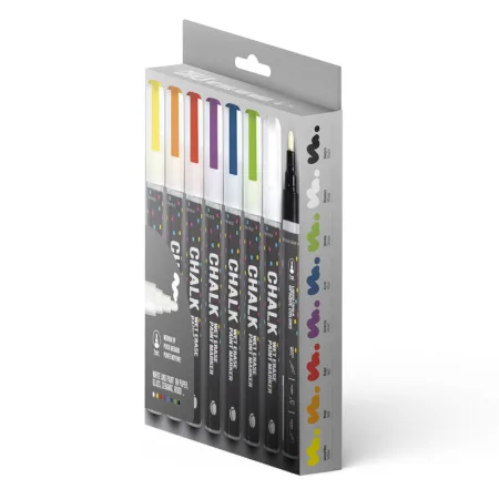 Pack de 8 Marcadores de Tiza Borrable 2mm MTN
