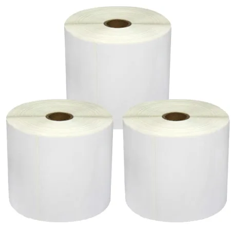 Pack 3 packs de etiquetas compatibles Zebra Etiquetas Perforadas 101,5x152 mm 500 Unidades