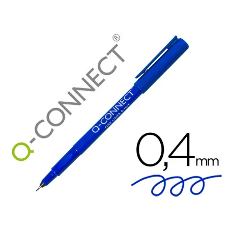 Rotulador Punta de Fibra Fine Liner Azul 0,4 mm Q-Connect