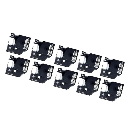 Pack 10 cintas compatibles DYMO D1 45013 / Blanco negro / blanco