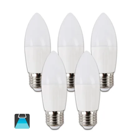 BOMBILLA LED A5 C37 / 5W E27 LUZ BLANCA 6400K (PACK 5 UNIDADES)