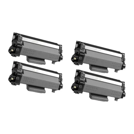 Pack 4 tóner compatibles Brother TN2510XL negro