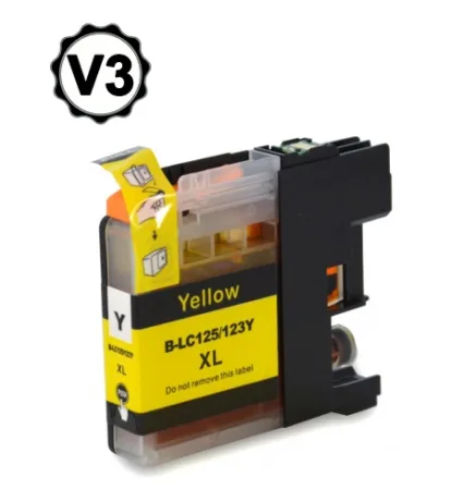 Cartucho de tinta compatible Brother LC-123 XL v3.0 amarillo · LC123Y